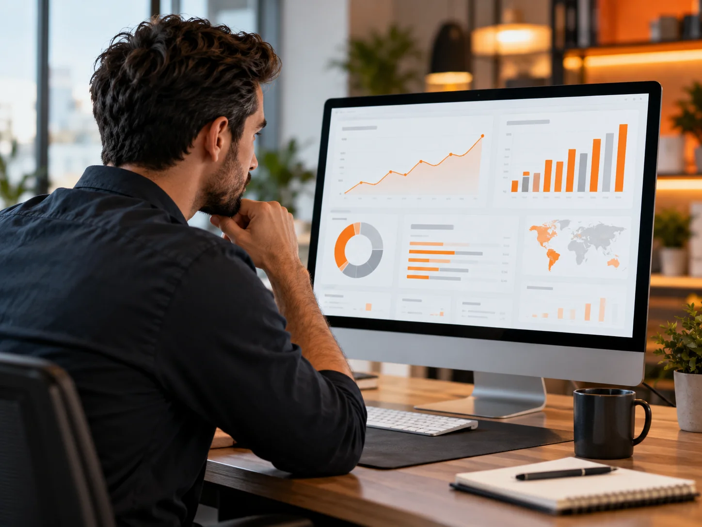Reviewing dashboard charts and performance data